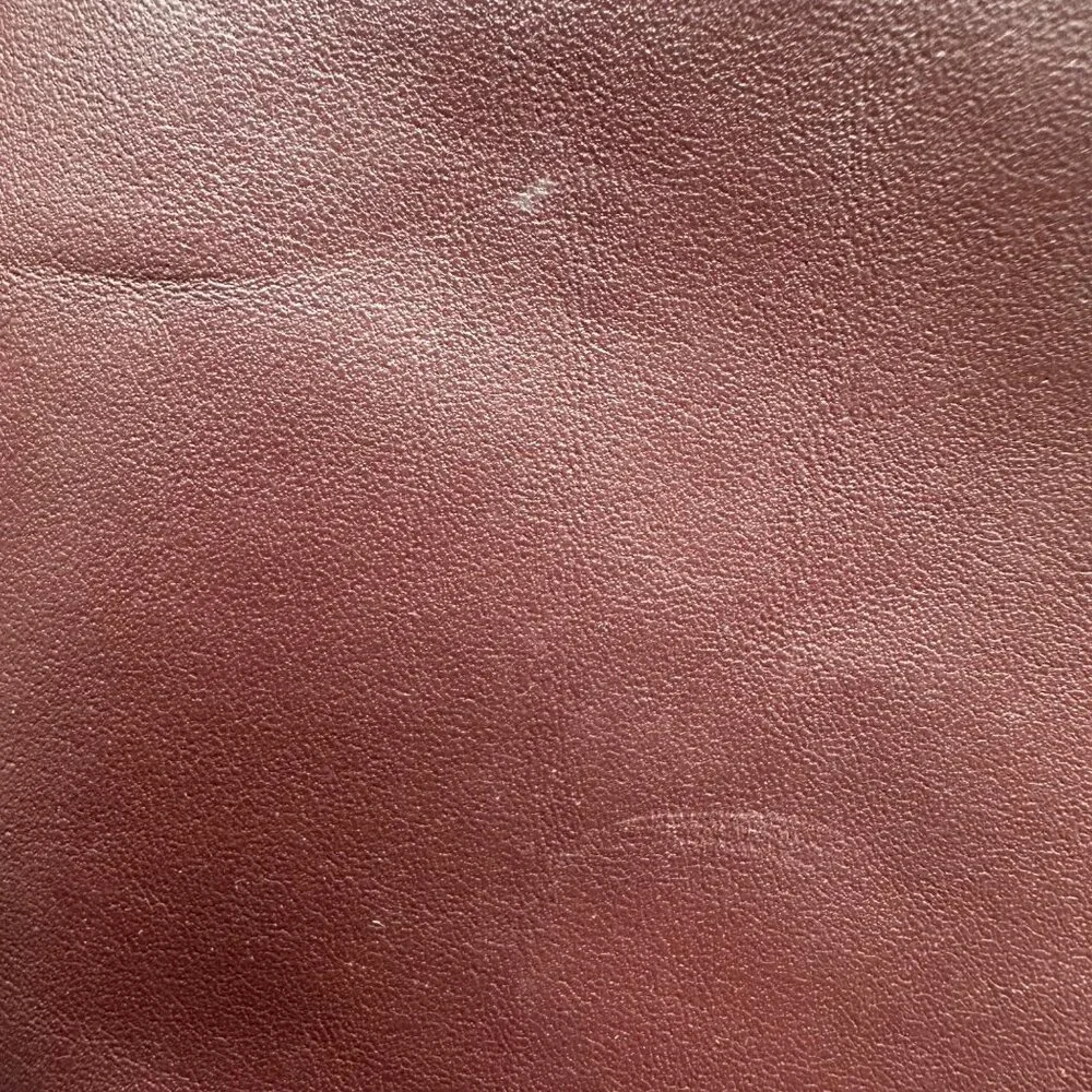 Vintage Etienne Aigner Leather Clutch Purse 1970s Maroon Handbag Retro Fashion - Picture 7 of 12